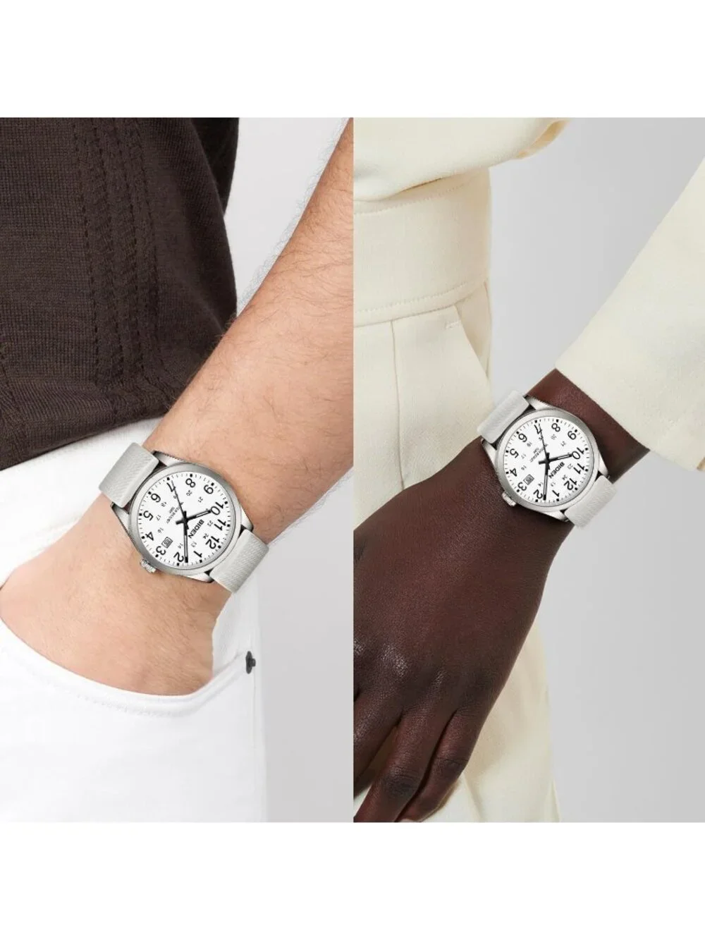 Men's White Analog Quartz Unisex Medical Professionals Waterproof Nurse Watch